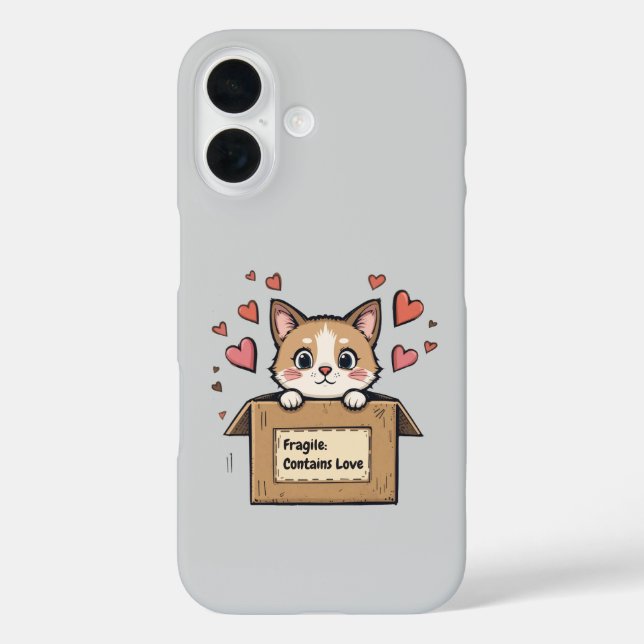 Fragile: Contains Love Case-Mate iPhone Hülle (Rückseite)