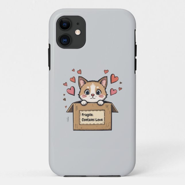 Fragile: Contains Love Case-Mate iPhone Hülle (Rückseite)