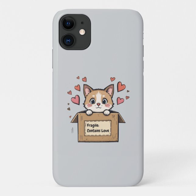 Fragile: Contains Love Case-Mate iPhone Hülle (Rückseite)