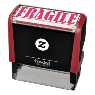 Fragile Geschäftsstelle Gerahmtes einfaches Wort Permastempel
