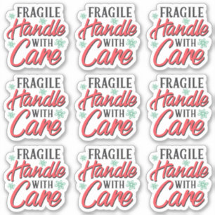 Fragile Handhabung mit Pflege-Business-Packaging-L Aufkleber