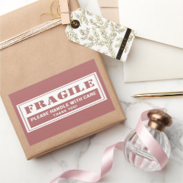 Fragile Handhabung mit sorgfältiger E-Mail- und Ve Rechteckiger Aufkleber