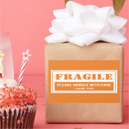 Fragile Handhabung mit sorgfältiger E-Mail- und Ve Rechteckiger Aufkleber