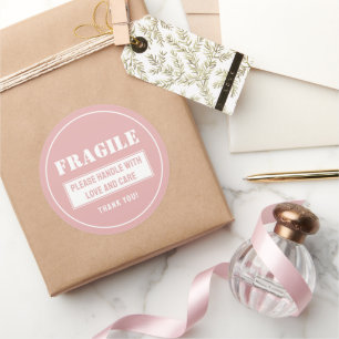 Fragile Handhabung mit sorgfältiger E-Mail- und Ve Runder Aufkleber