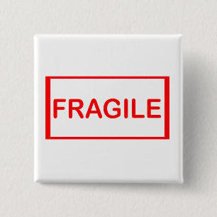 Fragile Handhabung mit Vorsicht Button