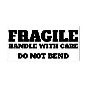 Fragile Handhabung mit Vorsicht nicht binden Gummistempel