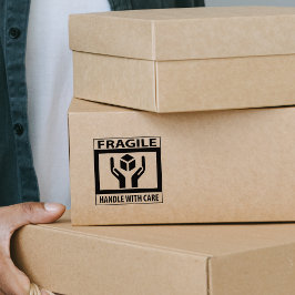 Fragile Handhabung mit Vorsicht, Verpackung Gummistempel