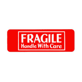 Fragile Handhabung mit Warnhinweis