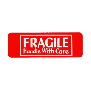 Fragile Handhabung mit Warnhinweis