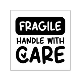 FRAGILE Handle With Care Heart Permastempel