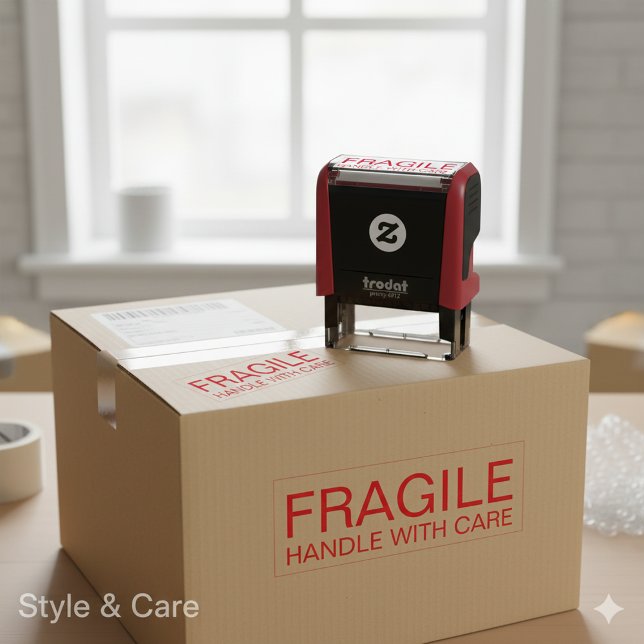 FRAGILE - HANDLE WITH CARE PERMASTEMPEL (FRAGILE - HANDLE WITH CARE SELF-INKING STAMP)
