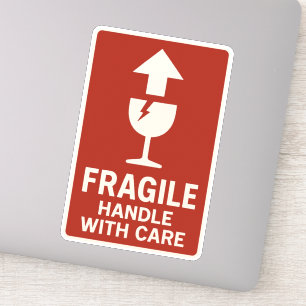 Fragile Handle With Care Versandoetiketontwerp Aufkleber