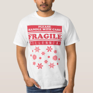 Fragile Jahrtausende, mit vorsichtigen Schneeflock T-Shirt