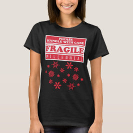 Fragile Jahrtausende, mit vorsichtigen Schneeflock T-Shirt