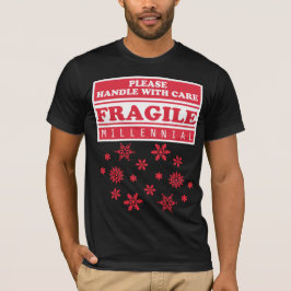 Fragile Jahrtausende, mit vorsichtigen Schneeflock T-Shirt