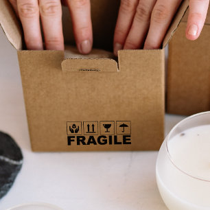 Fragile, kleine Unternehmen Gummistempel