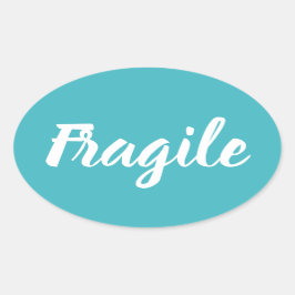 Fragile moderne, minimalistische Geschäftsidee Ovaler Aufkleber