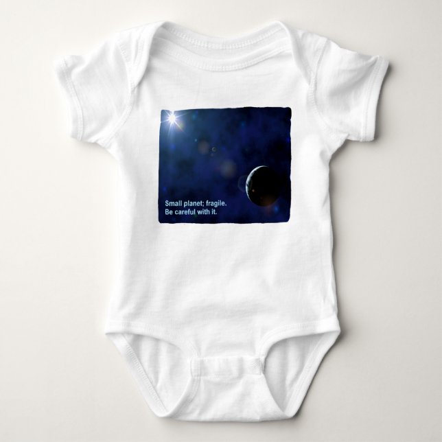 Fragile Planet Baby Strampler (Vorderseite)