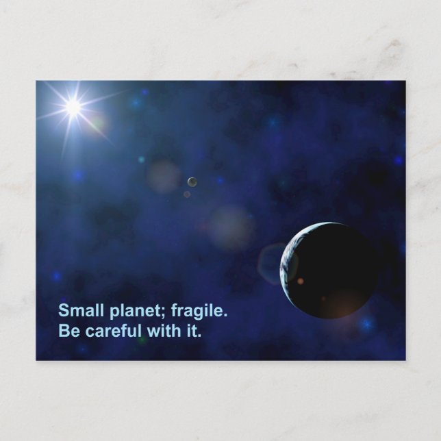 Fragile Planet Postkarte (Vorderseite)