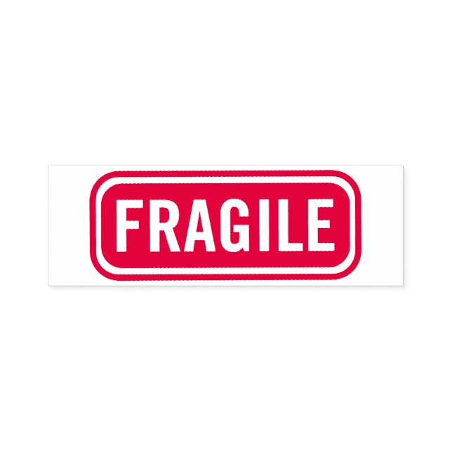Fragile, selbstfärbende Briefmarke Permastempel (Design)