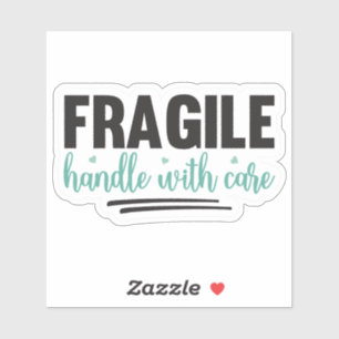 FRAGILE - Umgang mit Vorsicht Aufkleber