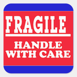 Fragile Versandmarke Quadratischer Aufkleber