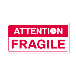 Fragile Vorsichtig behandeln Schilder Selbstfärben Permastempel