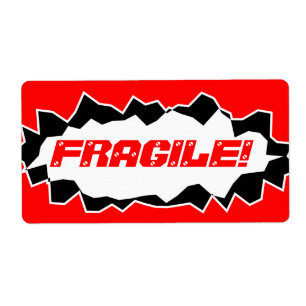 Fragile Warnung - Versandaufkleber