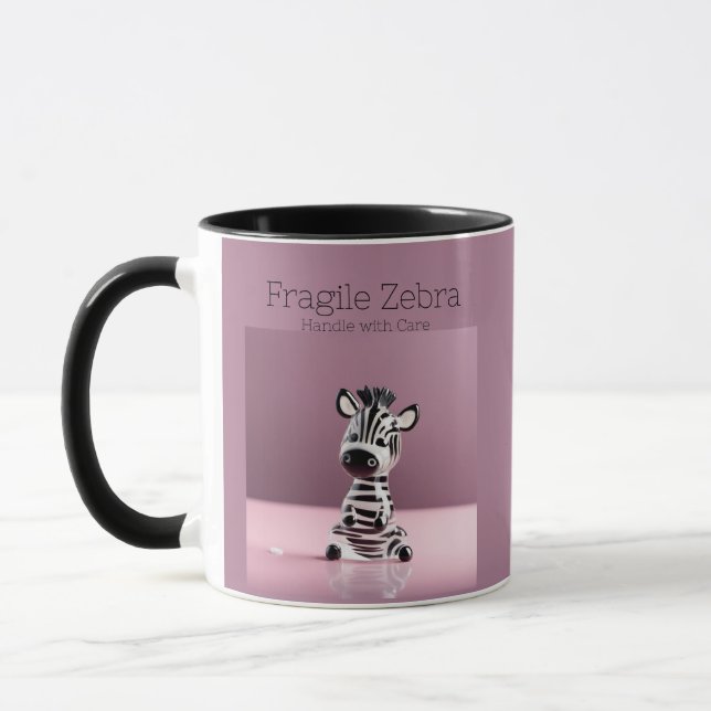 Fragile Zebra: Umgang mit sorgfältiger Tasse (Links)
