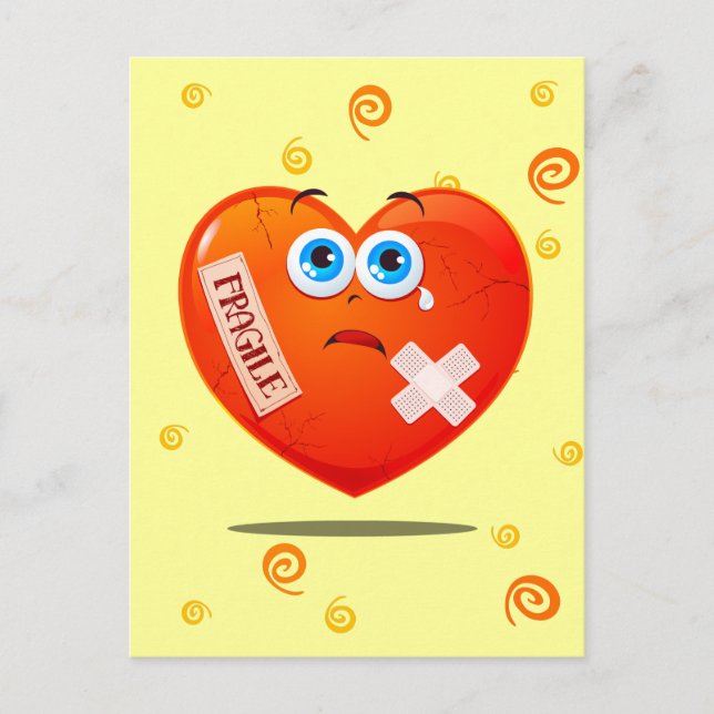 Fragiles Herz, Postkarte (Vorderseite)