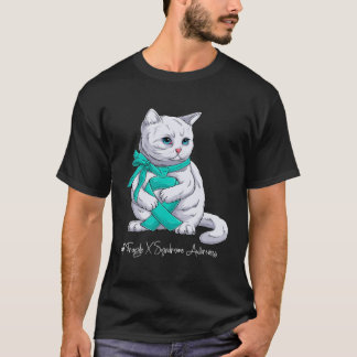 Fragiles-X-Syndrom-Bewusstseinsmonat Türkises Band T-Shirt