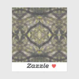 Fragment Abstract Dark Yellow Black Watercolor Art Aufkleber