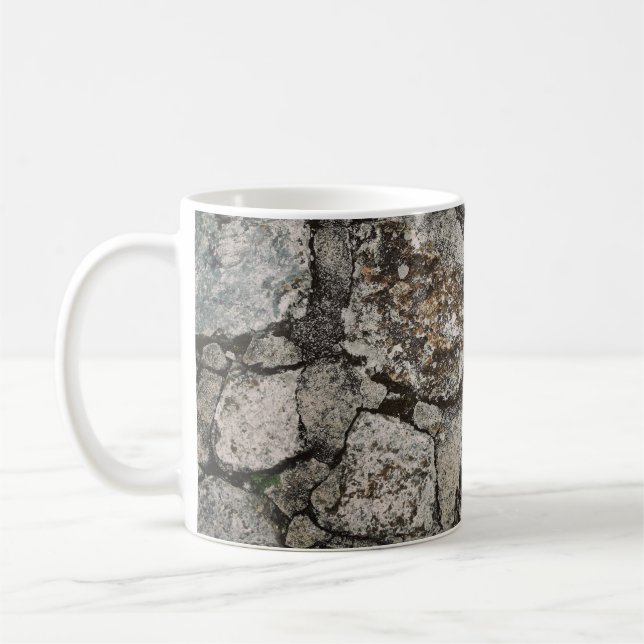 Fragment aus schwarzem und grauem Stein Kaffeetasse (Links)
