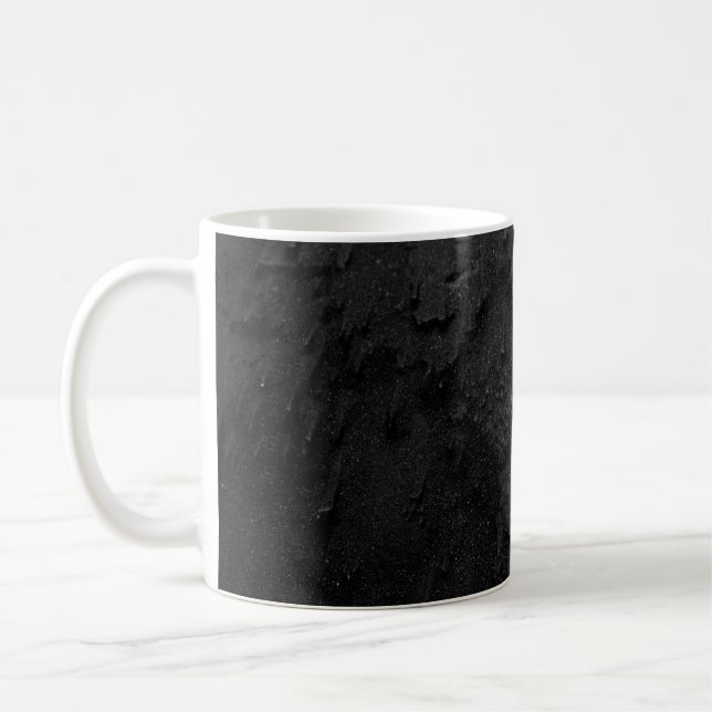 Fragment aus schwarzem und grauem Stein Kaffeetasse (Links)
