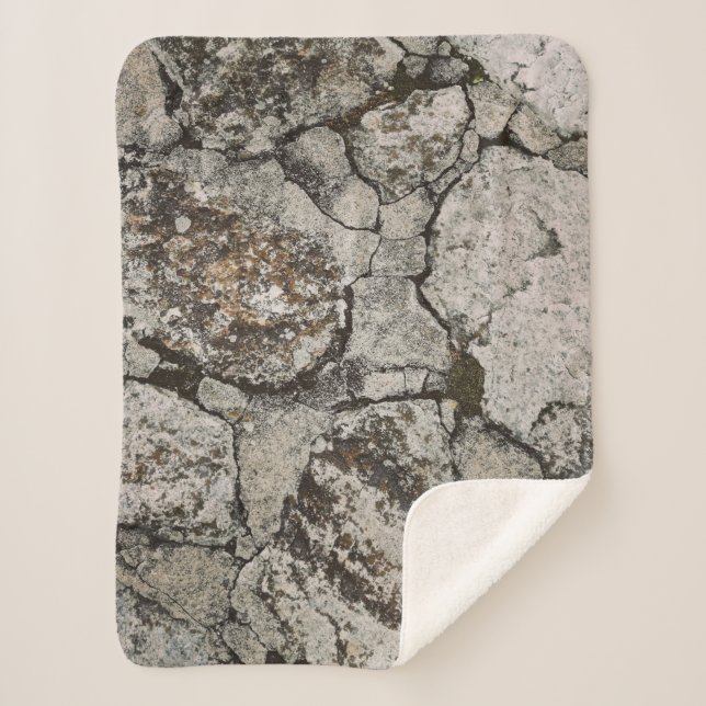 Fragment aus schwarzem und grauem Stein Sherpadecke (Vorderseite)