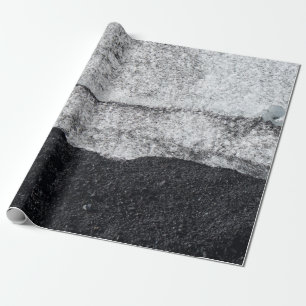 Fragment aus weißem und blauem Stein Geschenkpapier