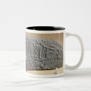 Fragment der Jäger-Palette Zweifarbige Tasse
