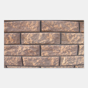 Fragment der Wand der großen Betonblöcke Rechteckiger Aufkleber