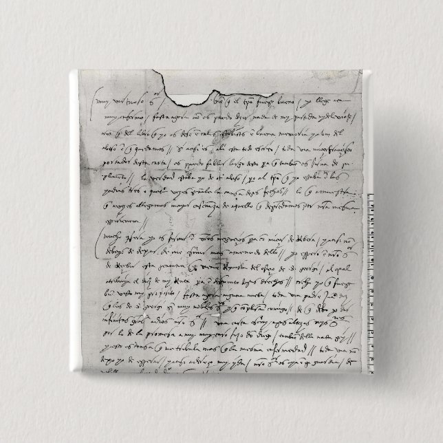 Fragment des Buchstaben geschrieben von Button (Vorderseite)