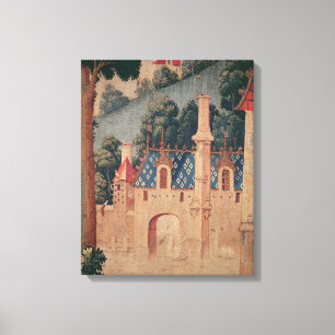 Fragment einer mittelalterlichen Tapisserie Leinwanddruck