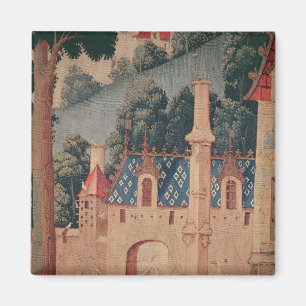 Fragment einer mittelalterlichen Tapisserie Magnet