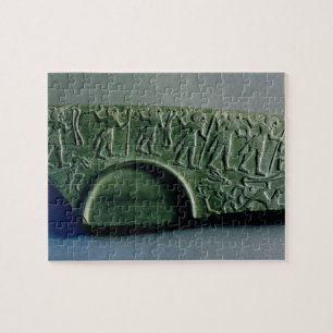 Fragment einer Palette mit einer Jagdszene, von A Puzzle