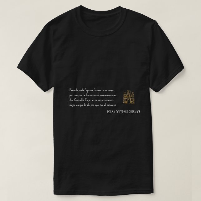 Fragment Gedicht von Fernán González T-Shirt (Design vorne)