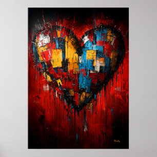 Fragmente der Liebe Zeitgenössisches expressionist Poster