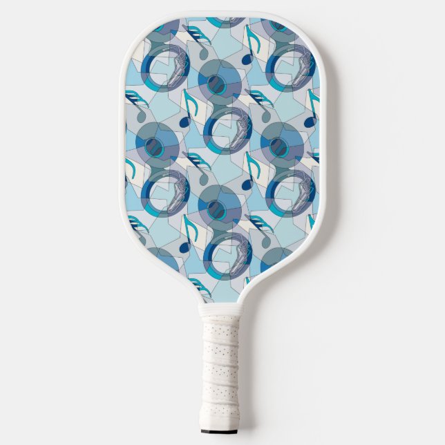 Fragmente der Tuba-Musiknote Pickleball Schläger (Rückseite)