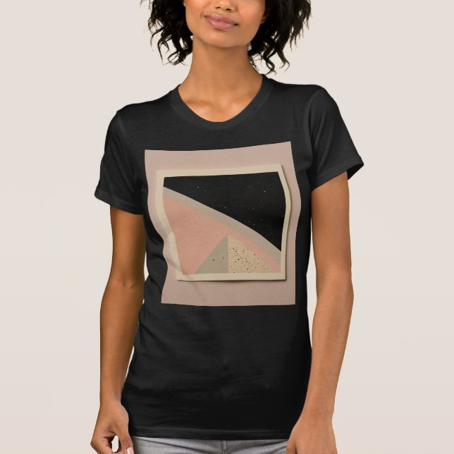 Fragmente Pastel Art Black T-Shirt (Vorderseite)