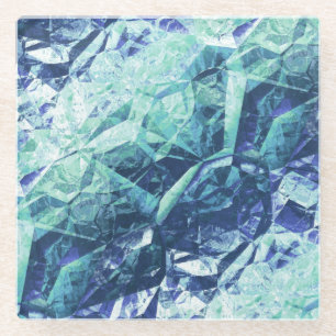 Fragmente von Erinnerungen - Kobalt und Minze: Glasuntersetzer