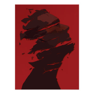 Fragmentierte Identität in Farbtönen Poster