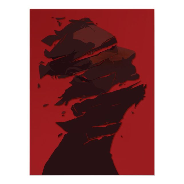 Fragmentierte Identität in Farbtönen Poster (Vorderseite)