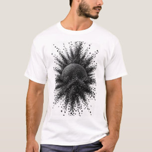Fragmentierte Kugel - Schwarze Kubus-Explosion T-Shirt